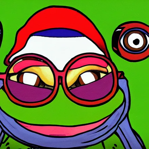 Prompt: pepe the frog by matt furie