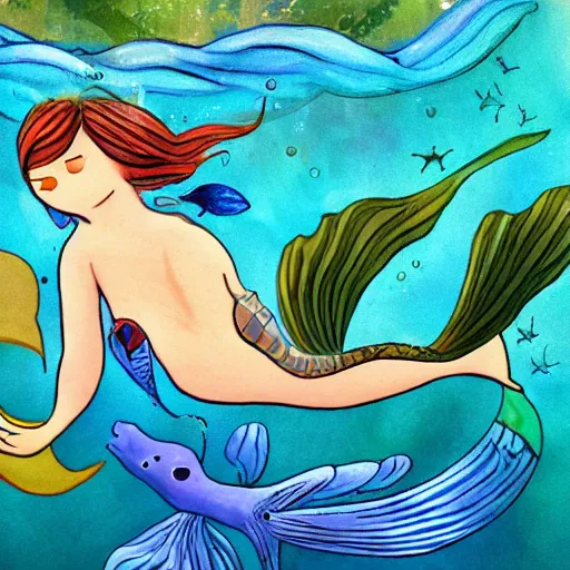 Image similar to a mermaid