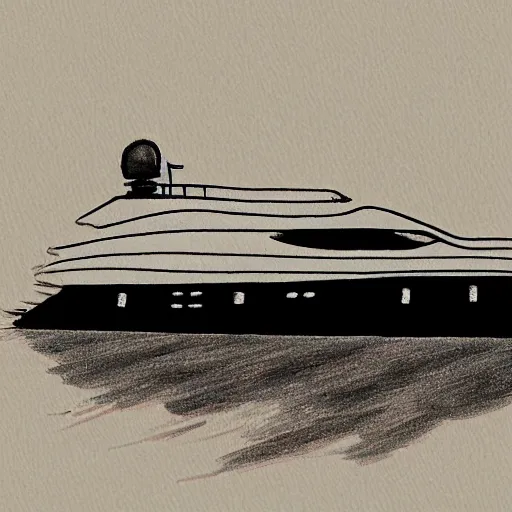 Image similar to drawing of a yacht by bill waterson