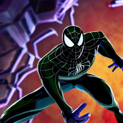 Prompt: cell-shaded venom in the style of Ultimate Spider-Man (2005 videogame), 4k