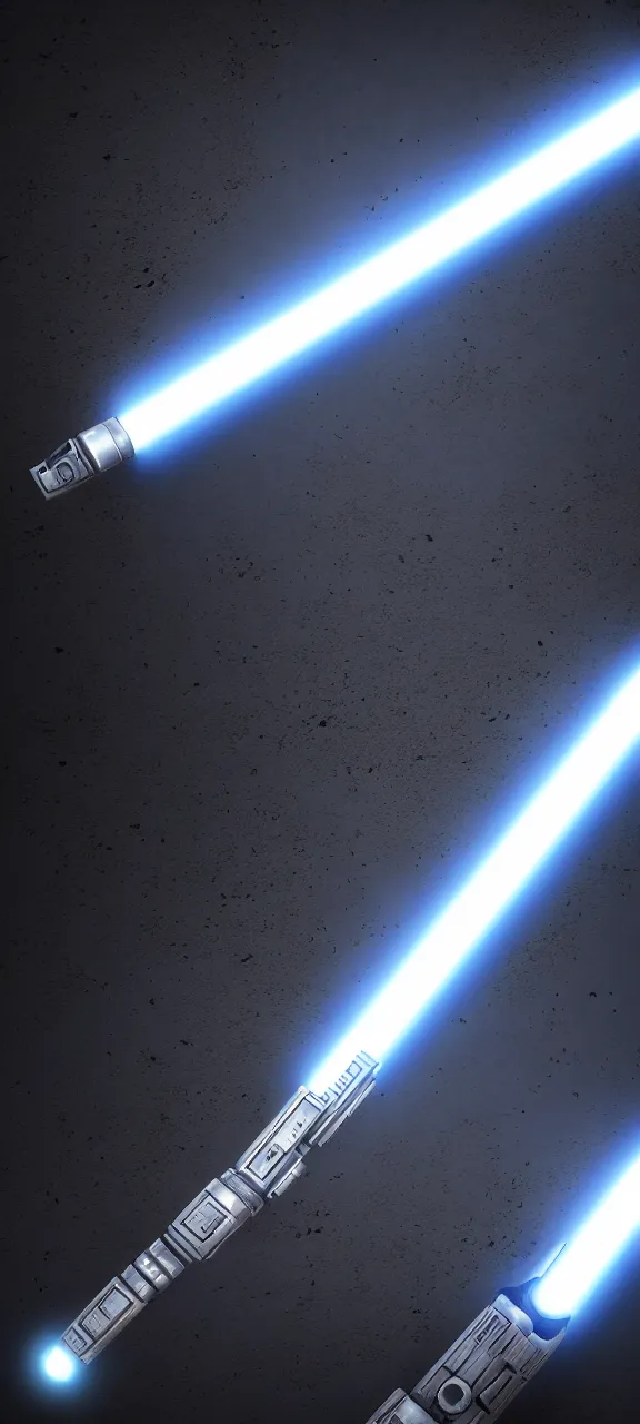 Image similar to ultra - detailed cinematic render, of a lightsaber hilt, that lies vertically on a round carved stone, lit up in a dark room, photo from above, octane render, deviantart, high quality, digital art, 8 k, jedi fallen order teaser, jedi fallen order lightsaber wallpaper 4 k, volumetric lighting