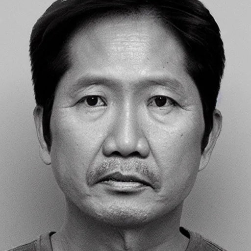 Image similar to mugshot photo of BongBong Marcos, realistic,