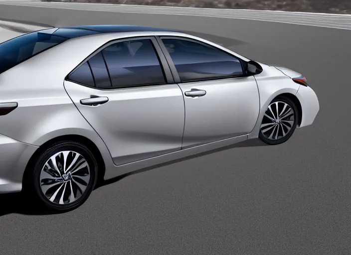 Image similar to photo still of a toyota corolla with full wing doors, 8 k, 5 2 mm f 1 2