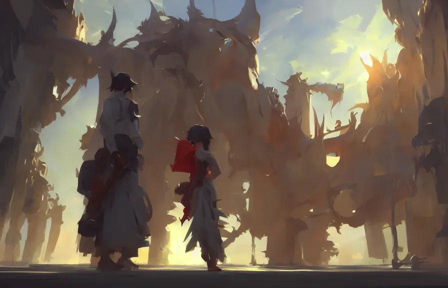 Image similar to greg manchess concept art of a the spork dimension, key visual, ambient lighting, highly detailed, digital painting, artstation, concept art, sharp focus, by makoto shinkai and akihiko yoshida and hidari and wlop