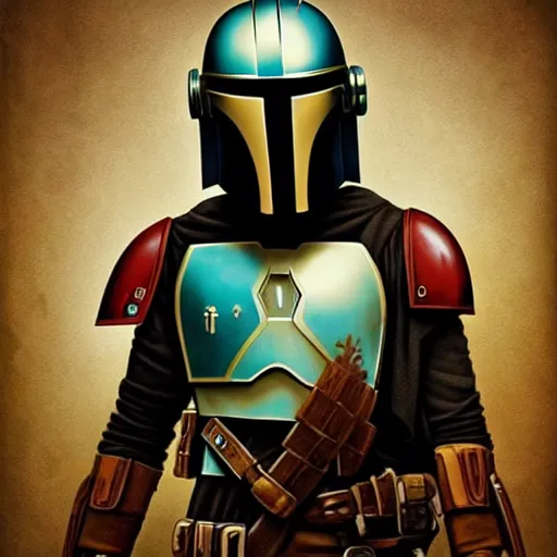 Image similar to Lofi steampunk portrait mandalorian, Pixar style by Tristan Eaton Stanley Artgerm and Tom Bagshaw