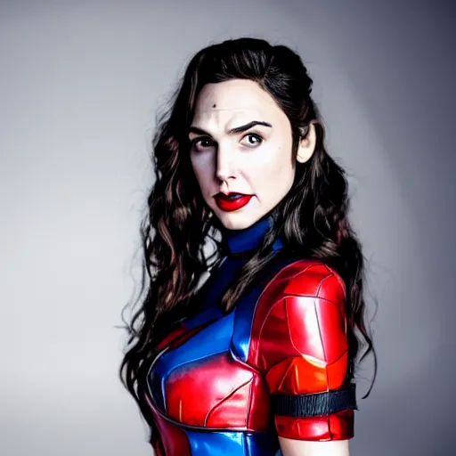 Image similar to an potrait of gal Gadot play Harley Quinn, 4k