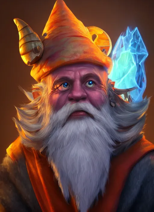 Prompt: a highly detailed and hyperrealistic airbrush painting of wow gnome mage, trending on artstation, unreal 5, daz, hyperrealistic, octane render, dungeons and dragons, world of warcraft, dynamic lighting