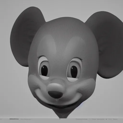 Image similar to 9 0 year old micky mouse, realistic, unreal engine, trending on art station,