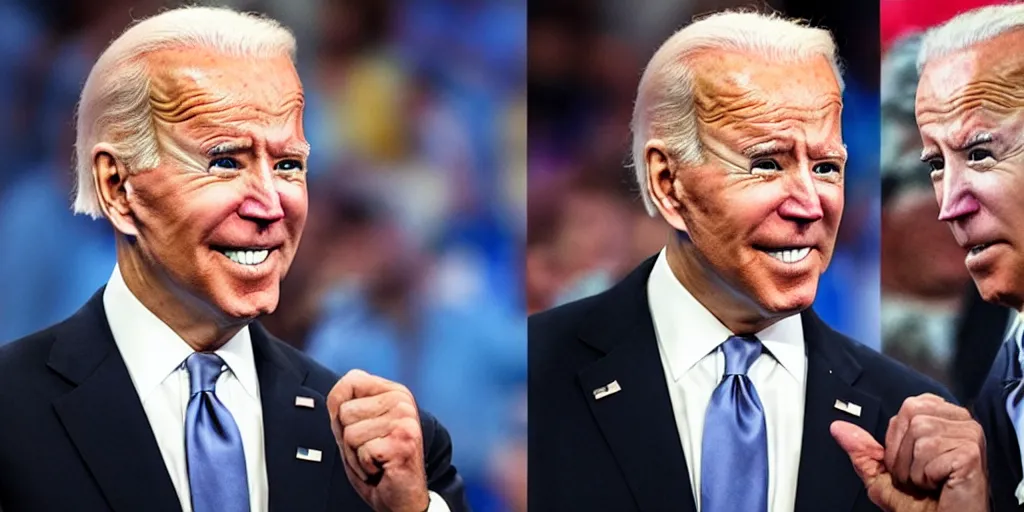 Image similar to joe biden wwe, detailed facial expressions, hyper detailed