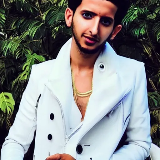 Image similar to “a realistic detailed photo of a guy who is an attractive humanoid who is half robot and half humanoid, who is a male android, singer Sebastian Yatra, shiny skin, posing like a statue, blank stare”