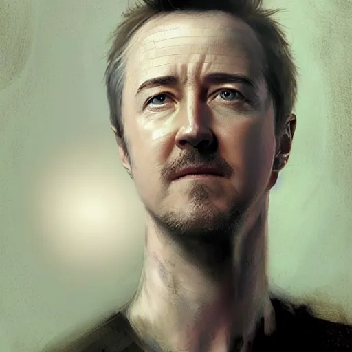 Prompt: a portrait of edward norton's face as an egg, concept art by greg rutkowski, artgerm and ruan jia