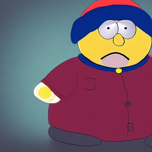 Prompt: realistic phot of Eric Cartman