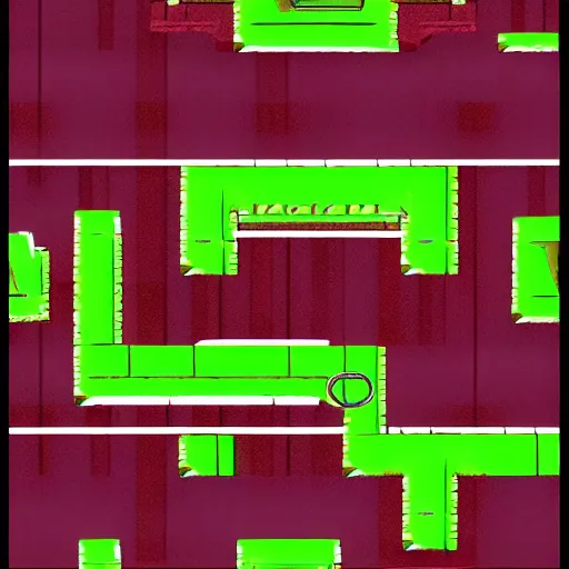 Prompt: the level's floor is colored maroon and has a playground pattern, a table with a macintosh and the walls have a funtime pattern and a smiler, and this level smells like fart, writing on the wall, wires, blood on the wall