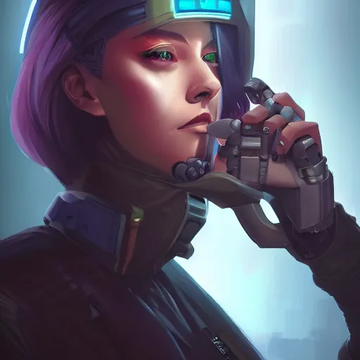 Image similar to a portrait of a female cyberpunk soldier, art by lois van baarle and loish and ross tran and rossdraws and sam yang and samdoesarts and artgerm and saruei and disney, digital art, highly detailed, intricate, sharp focus, trending on artstation hq, deviantart, unreal engine 5, 4 k uhd image