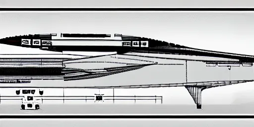 Image similar to very detailed blueprint schematics for the barbie imperial cruiser