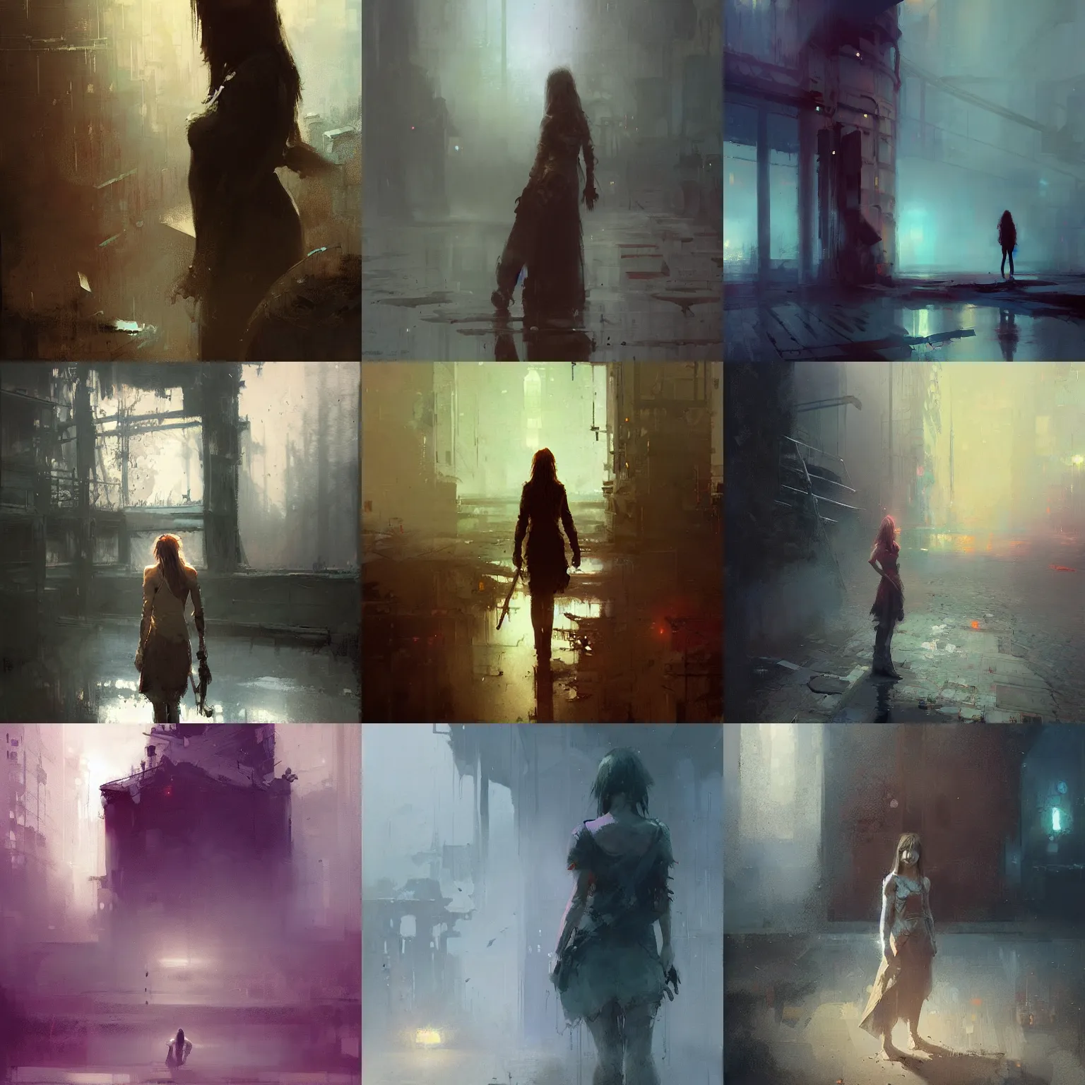 Prompt: she's the last one standing at the end of it all, by jeremy mann, marc simonetti, ilya kuvshinov