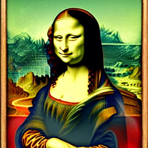 Prompt: the Mona Lisa as painted by Vincent Van Gogh