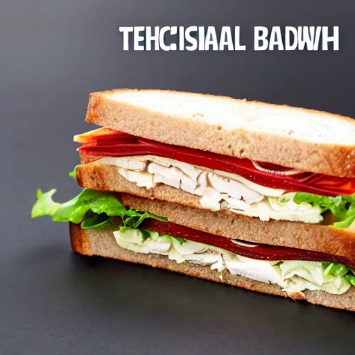 Prompt: technical manual diagram on how to build a sandwich,