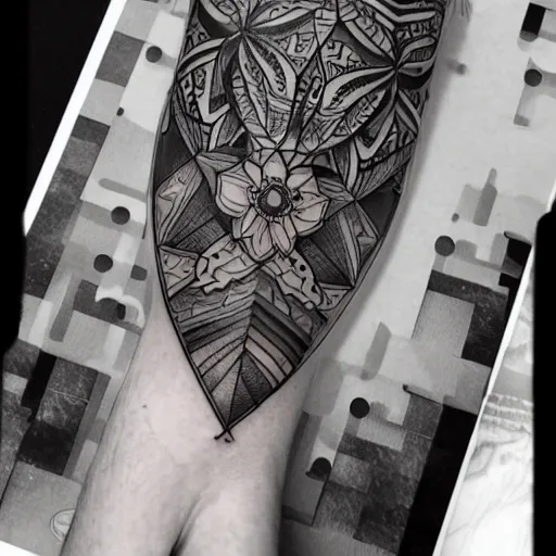 Prompt: tattoo, detailed, intricate, artistic, shading, geometric
