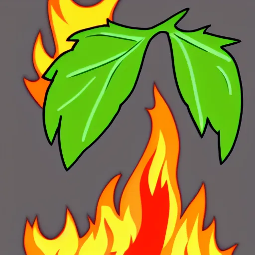 Image similar to leafy bfdi on fire