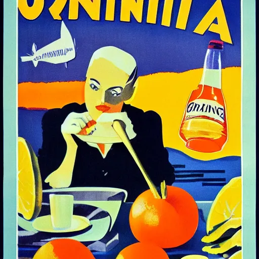 Image similar to orangina poster.