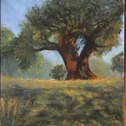 Image similar to viktor orban protecting a tree, oil painting