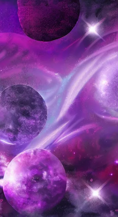 Image similar to purple planet app background artwork, digital art, award winning