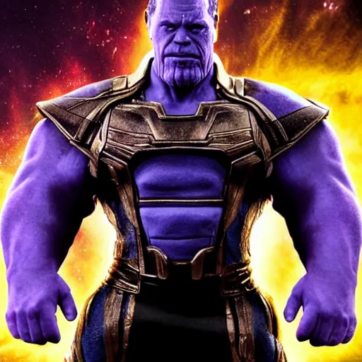 Image similar to Robert Downey Jr as Thanos