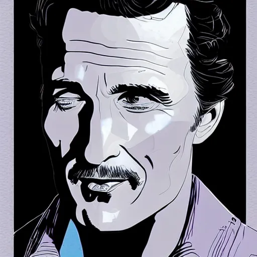 Image similar to “ matthew mcconaughey retro minimalist portrait by jean giraud, moebius starwatcher comic, 8 k ”