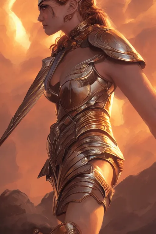 Image similar to amazon valkyrie athena, d & d, fantasy, portrait, highly detailed, headshot, digital painting, trending on artstation, concept art, sharp focus, illustration, art by artgerm and greg rutkowski and magali villeneuve