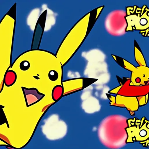 Image similar to pikachu in the style of the pokemon anime