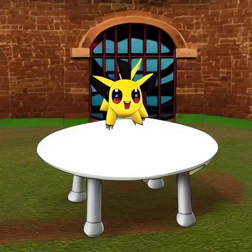 a pokemon that resembles a table. cartoon., Stable Diffusion