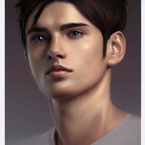 Prompt: young man, handsome, elegant, highly detailed digital painting artstation