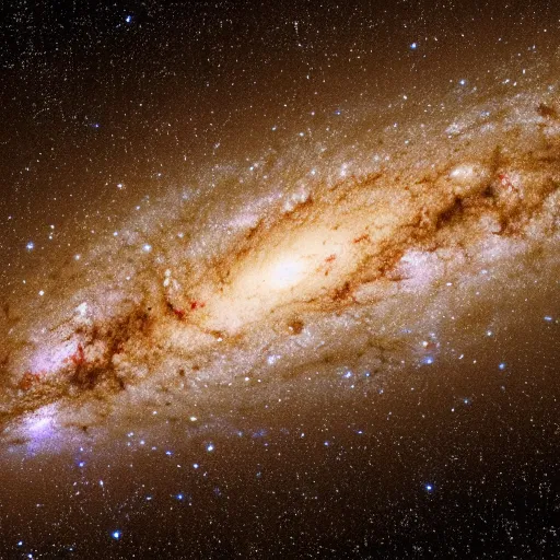 Image similar to Milky Way galaxy as seen from above it, NASA true color photograph