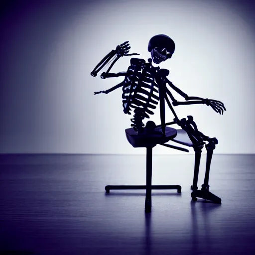 Image similar to skeleton wizard playing piano, surreal, mythical, midshot, camera photography award winning studio lighting