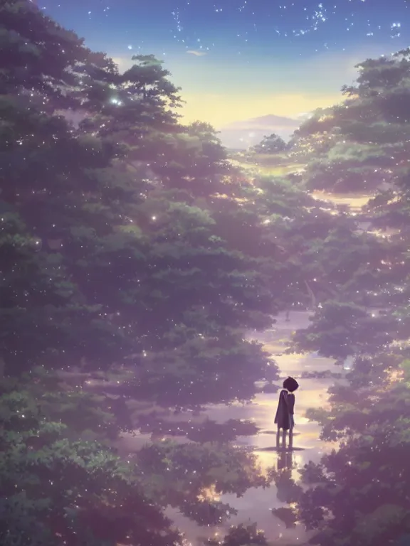 Image similar to makoto shinkai