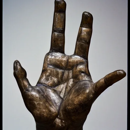 Image similar to sculpture of the hand of god