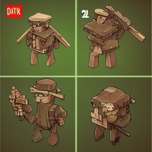 Prompt: 2D sprite icon with lumber in it, video games, real time strategy, jakub rozalski, dark colours, dieselpunk, artstation