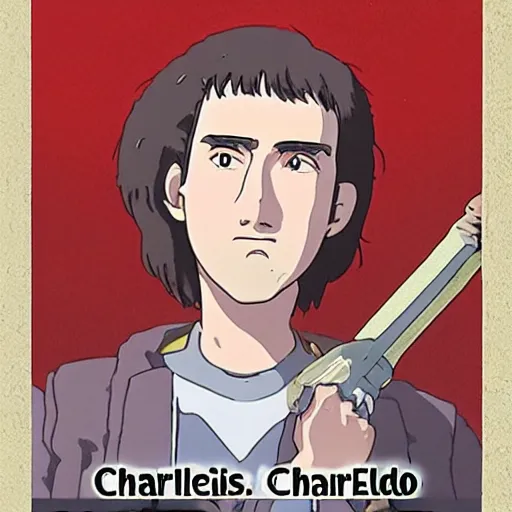 Image similar to portrait of charles 4 th in a miyazaki movie