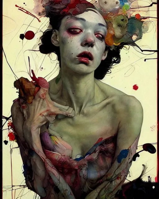 Image similar to there is ugliness in beauty, but there is also beauty in ugliness. in the style of adrian ghenie, esao andrews, jenny saville, edward hopper, surrealism, dark art by james jean, takato yamamoto