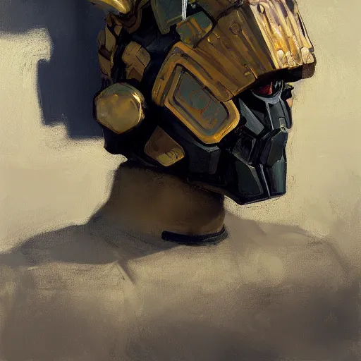 Image similar to greg manchess portrait painting of armored gustav klimt as overwatch character, medium shot, asymmetrical, profile picture, organic painting, sunny day, matte painting, bold shapes, hard edges, street art, trending on artstation, by huang guangjian, gil elvgren, ruan jia, randy vargas, greg rutkowski