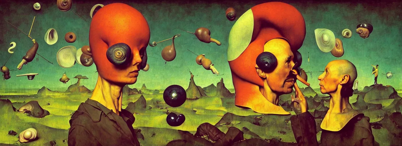 Image similar to surreal colorful single! clay snail head portrait concept art anatomy, action pose, very coherent and colorful high contrast masterpiece by norman rockwell franz sedlacek hieronymus bosch dean ellis simon stalenhag rene magritte gediminas pranckevicius, dark shadows, sunny day, hard lighting, reference sheet white! background