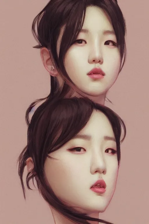 Image similar to portrait of kpop idol, expressive pose, lively expression, a pastel by chip zdarsky, trending on pinterest, mingei, full body, stylish, intricate, elegant, rose tones, highly detailed, digital painting, artstation, concept art, smooth, sharp focus, illustration, art by artgerm and greg rutkowski and alphonse mucha