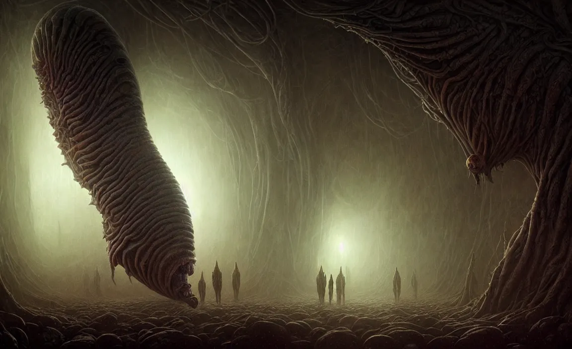 Prompt: epic professional digital art of hungry giant alien slug, eerie atmospheric lighting, painted, detailed, intricate, impressive, foreboding, by leesha hannigan, reyna rochin, wayne barlowe, mark ryden, iduncan halleck, hdr, 8 k, epic, stunning, gorgeous, much wow, cinematic, masterpiece