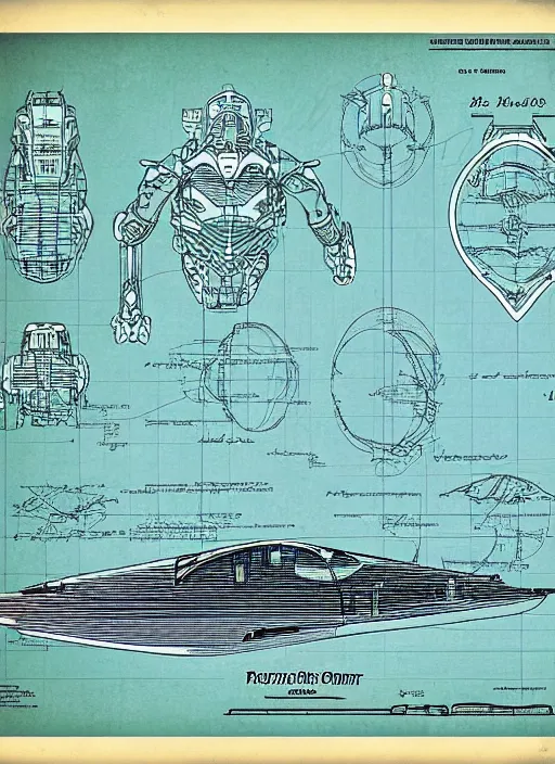 Image similar to pacific rim drift cross - section blueprints by thomas hubert. in the style of a 1 9 0 3 patent design diagram