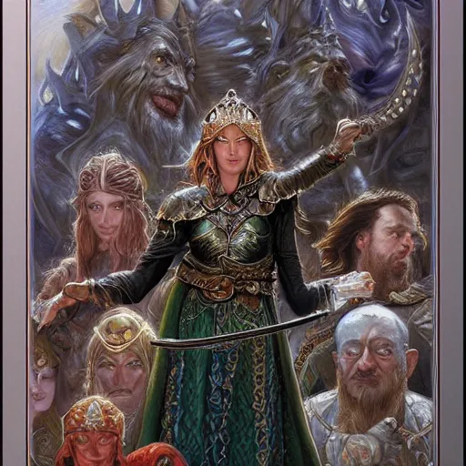 Image similar to The ring of three wishes fantasy D&D item, portrait art by Donato Giancola and James Gurney, digital art, trending on artstation