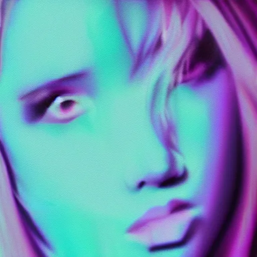 Prompt: vaporwave 9 0 s style face portrait of nata lee ( @ natalee 0 0 7 ), digital art