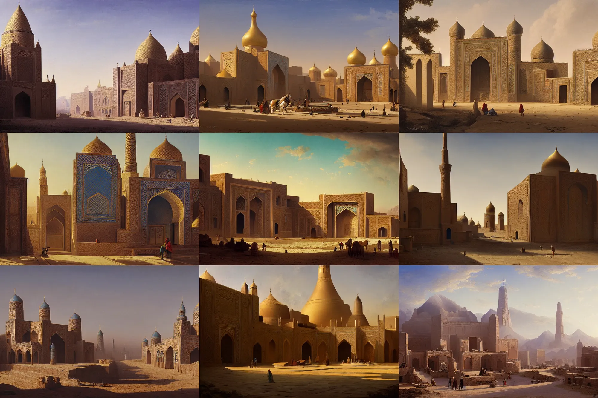 Prompt: painting of samarkand, art by raphael lacoste
