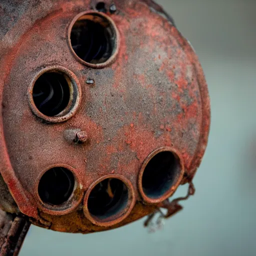 Image similar to old rusty droid, dramatic beautiful lighting, 8k photgraphy, codachrome, 50mm f1.8, macro