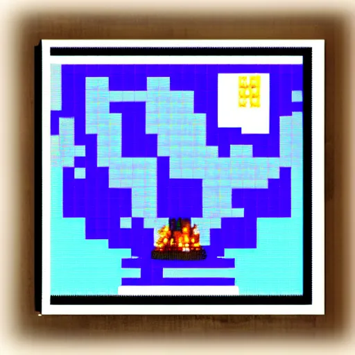 Prompt: ice cavern pixel art